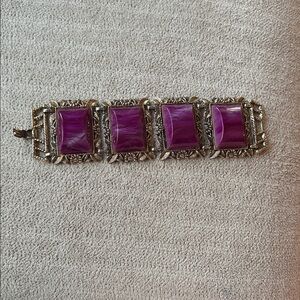 Vintage Selro Purple Stone Bracelet